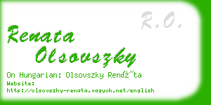 renata olsovszky business card